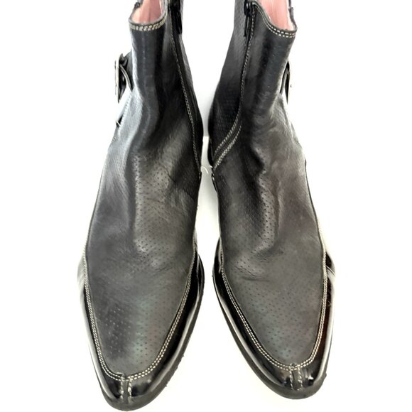 JOHN FLUEVOG Vintage Eastwood Style & Grace Boot Men Size 10 Soft Black Leather - Picture 6 of 13